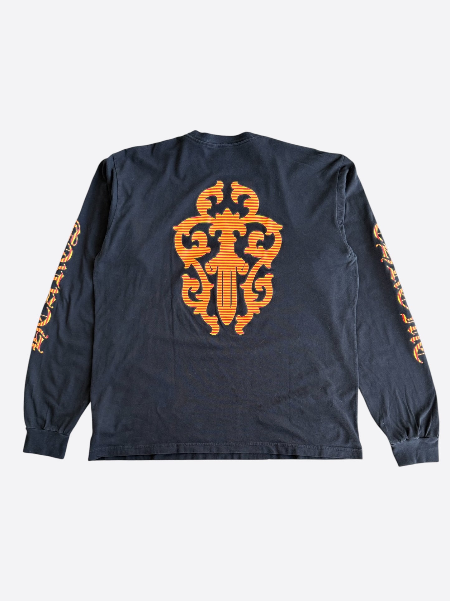 Chrome Hearts Black & Yellow Dagger Logo Longsleeve T-Shirt