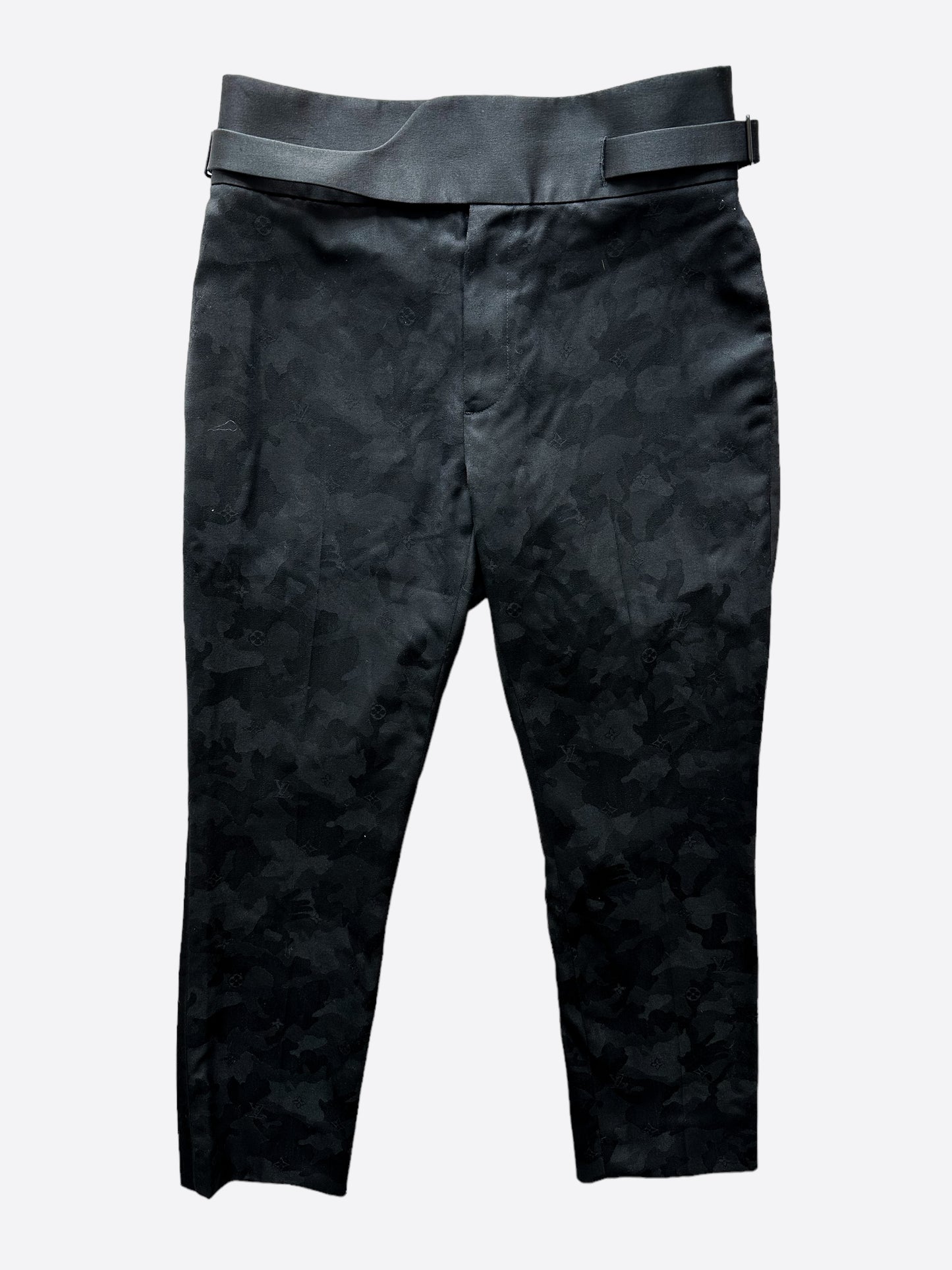 Louis Vuitton Black Camouflage Monogram Dress Pants