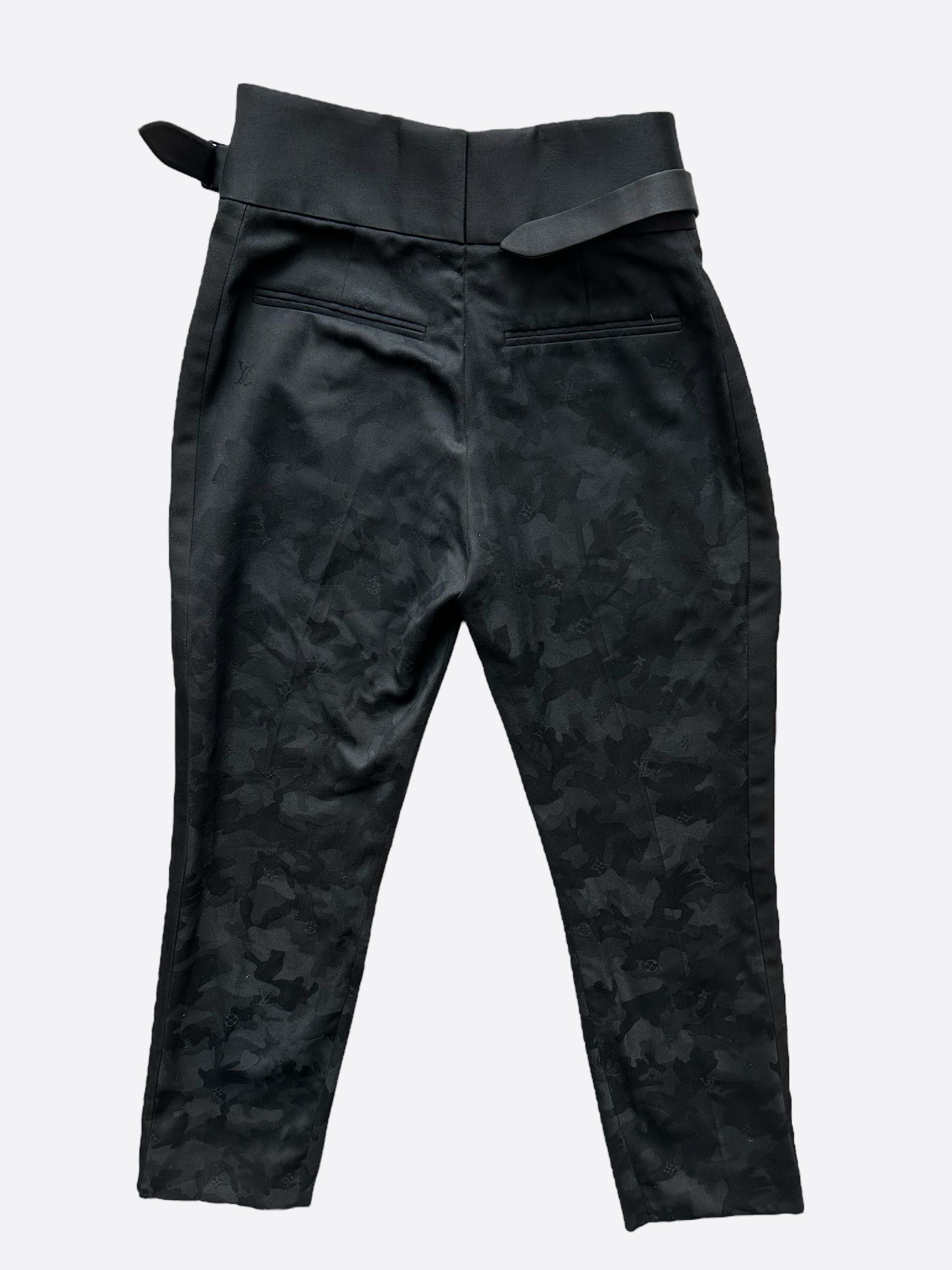 Louis Vuitton Black Camouflage Monogram Dress Pants