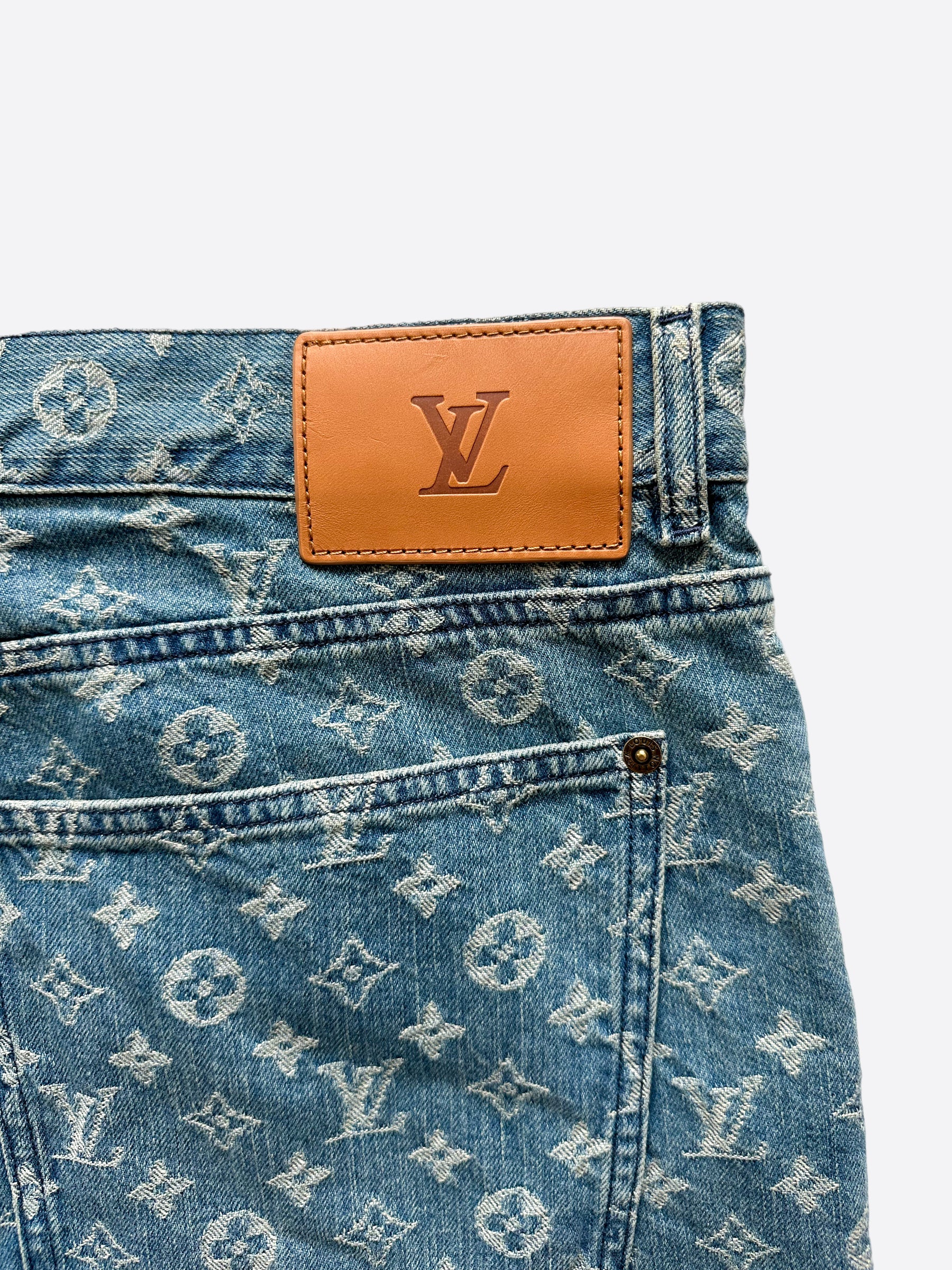 Louis Vuitton Supreme Monogram Denim Jeans
