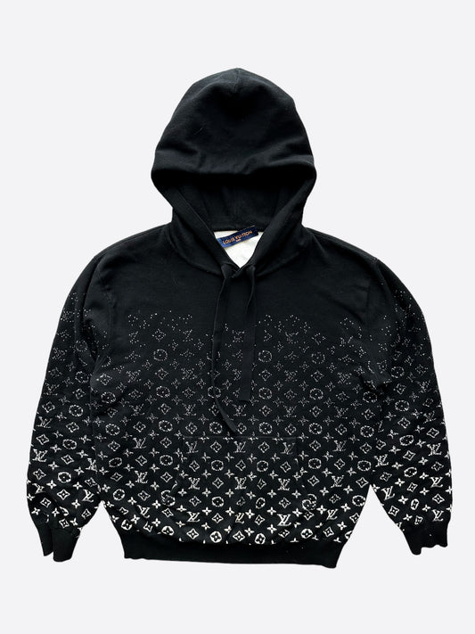 Louis Vuitton Black & White Monogram Gradient Hoodie