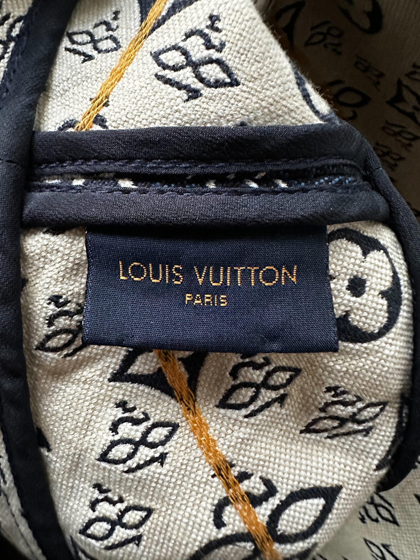 Louis Vuitton Navy & White 1854 Monogram Bucket Hat