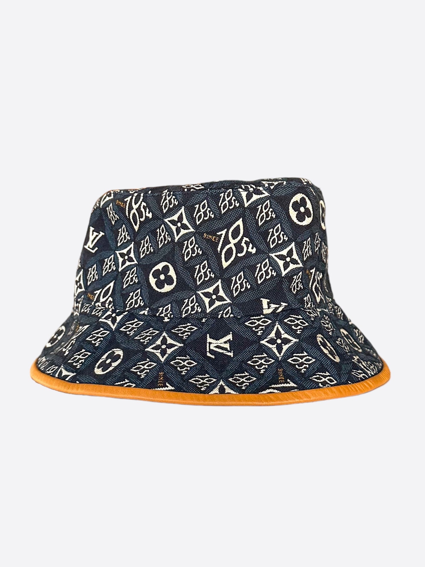 Louis Vuitton Navy & White 1854 Monogram Bucket Hat