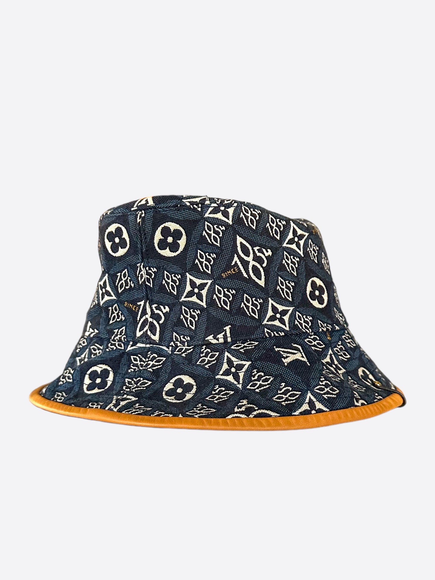 Louis Vuitton Navy & White 1854 Monogram Bucket Hat