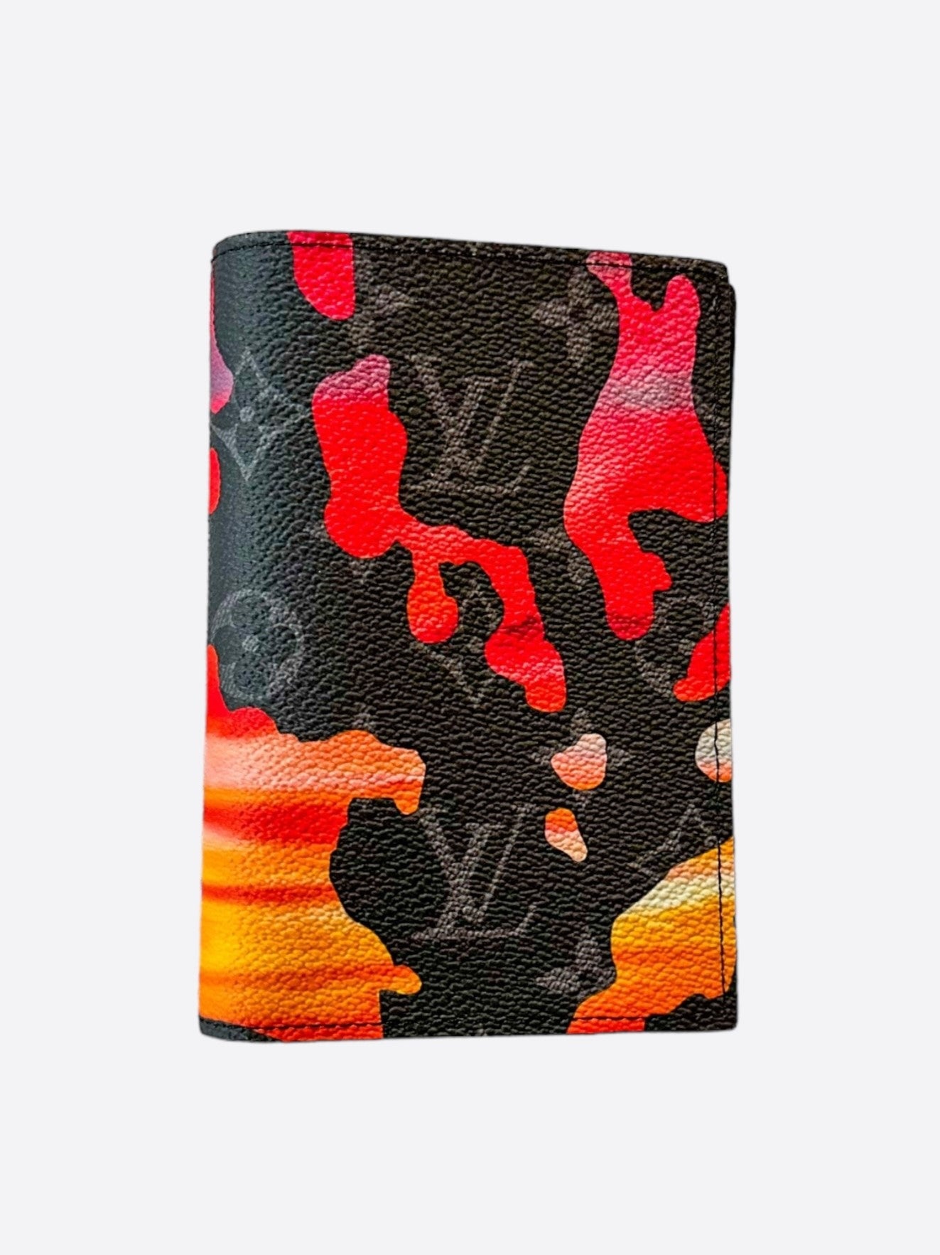 Louis Vuitton Online Exclusive Red Sunset Monogram Eclipse Passport Cover