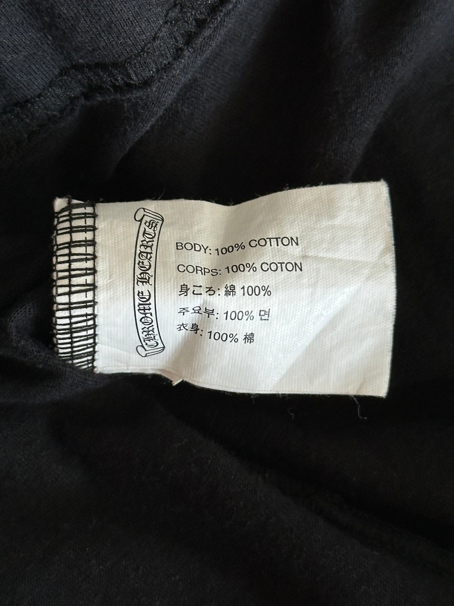 Chrome Hearts Black & White Cemetery Cross Logo T-Shirt