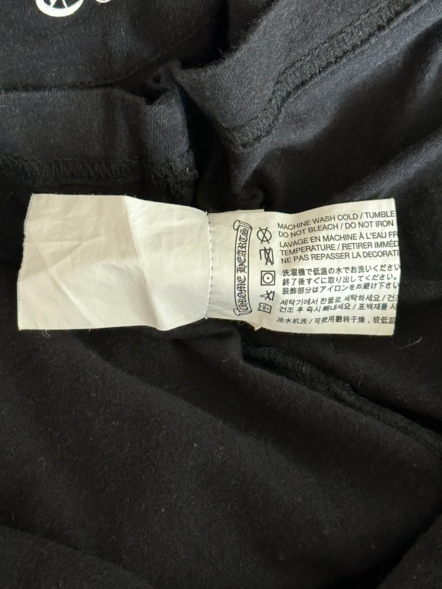 Chrome Hearts Black & White Cemetery Cross Logo T-Shirt