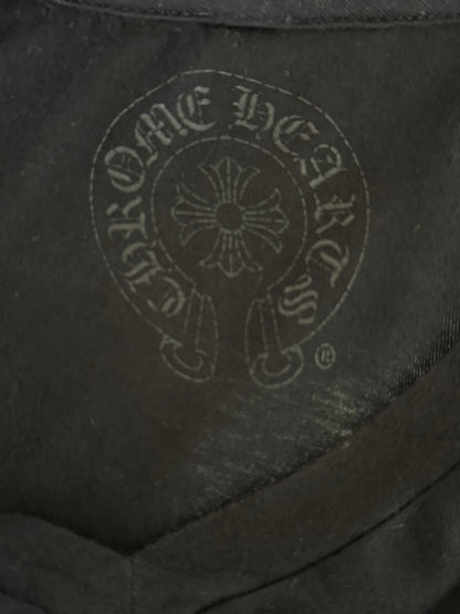 Chrome Hearts Black & White Fleur Logo Women's T-Shirt