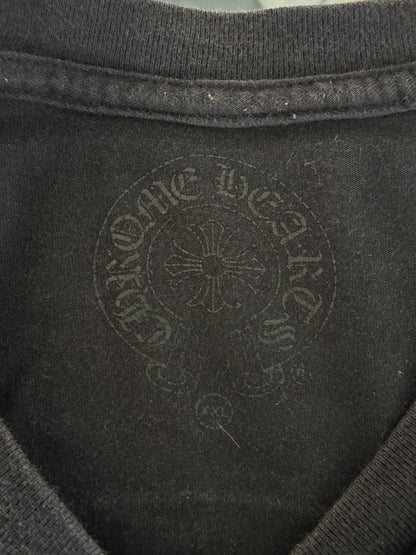 Chrome Hearts Black & White Foti Horseshoe Logo T-Shirt