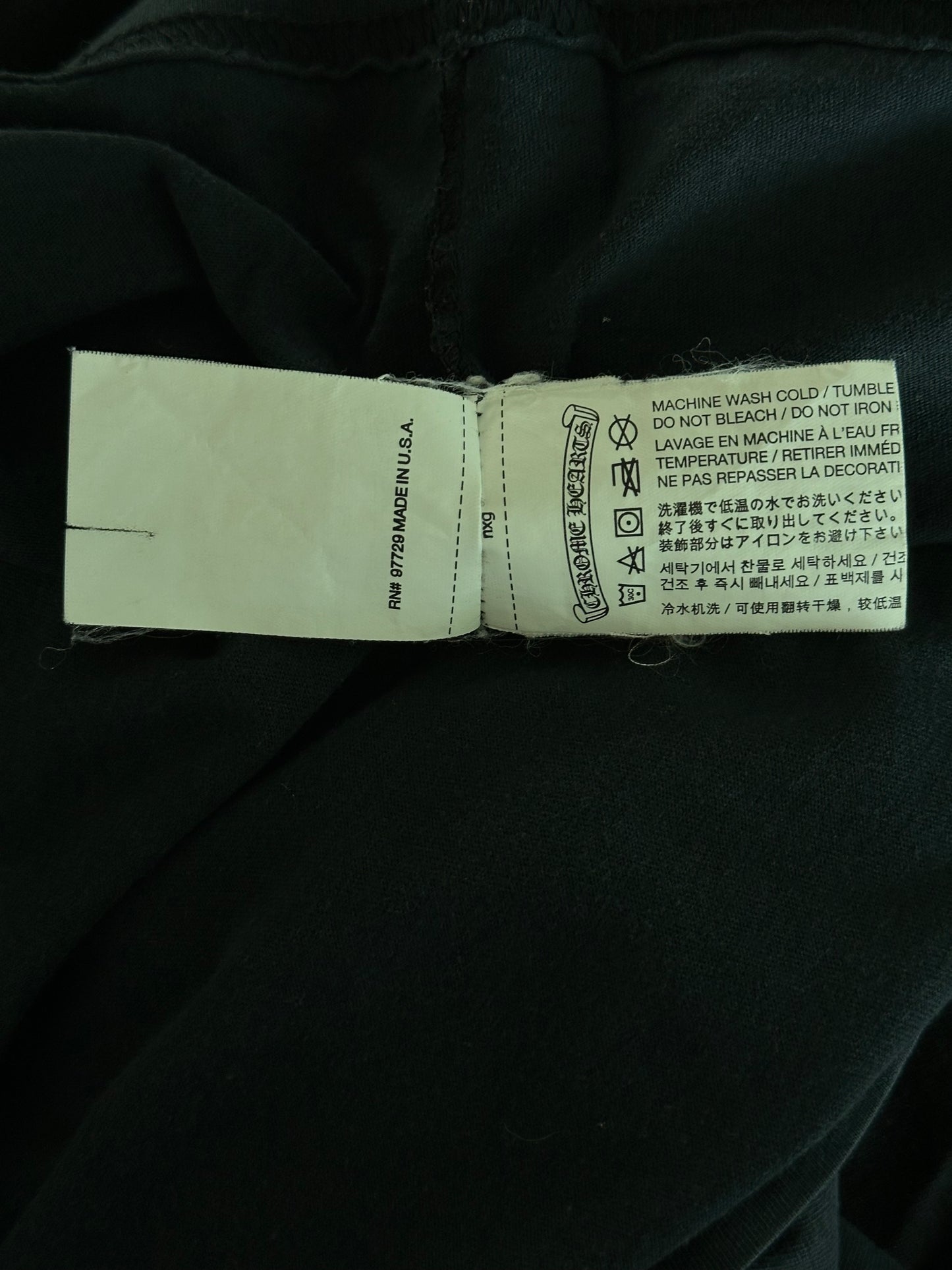 Chrome Hearts Black Gradient Dagger Logo T-Shirt