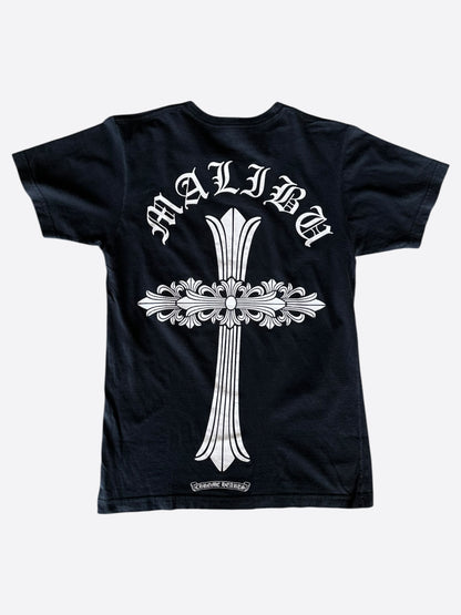 Chrome Hearts Black & White Malibu Cross Logo T-Shirt