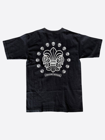 Chrome Hearts Black & White Fleur Logo T-Shirt