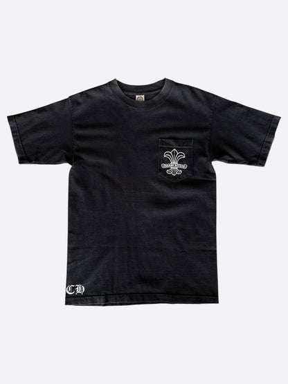 Chrome Hearts Black & White Fleur Logo T-Shirt
