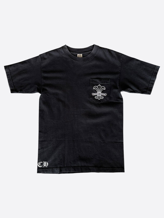 Chrome Hearts Black & White Fleur Logo T-Shirt