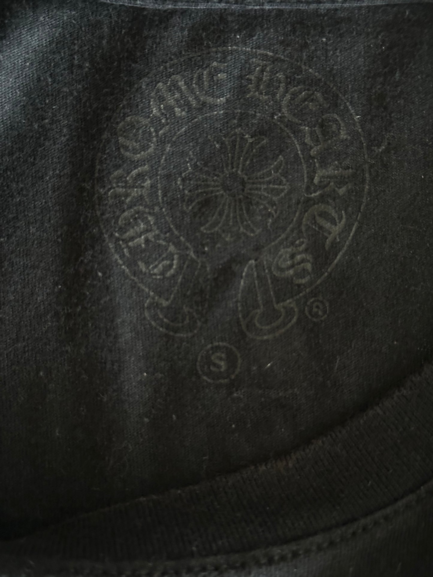 Chrome Hearts Black & White Triple Cross Logo T-Shirt