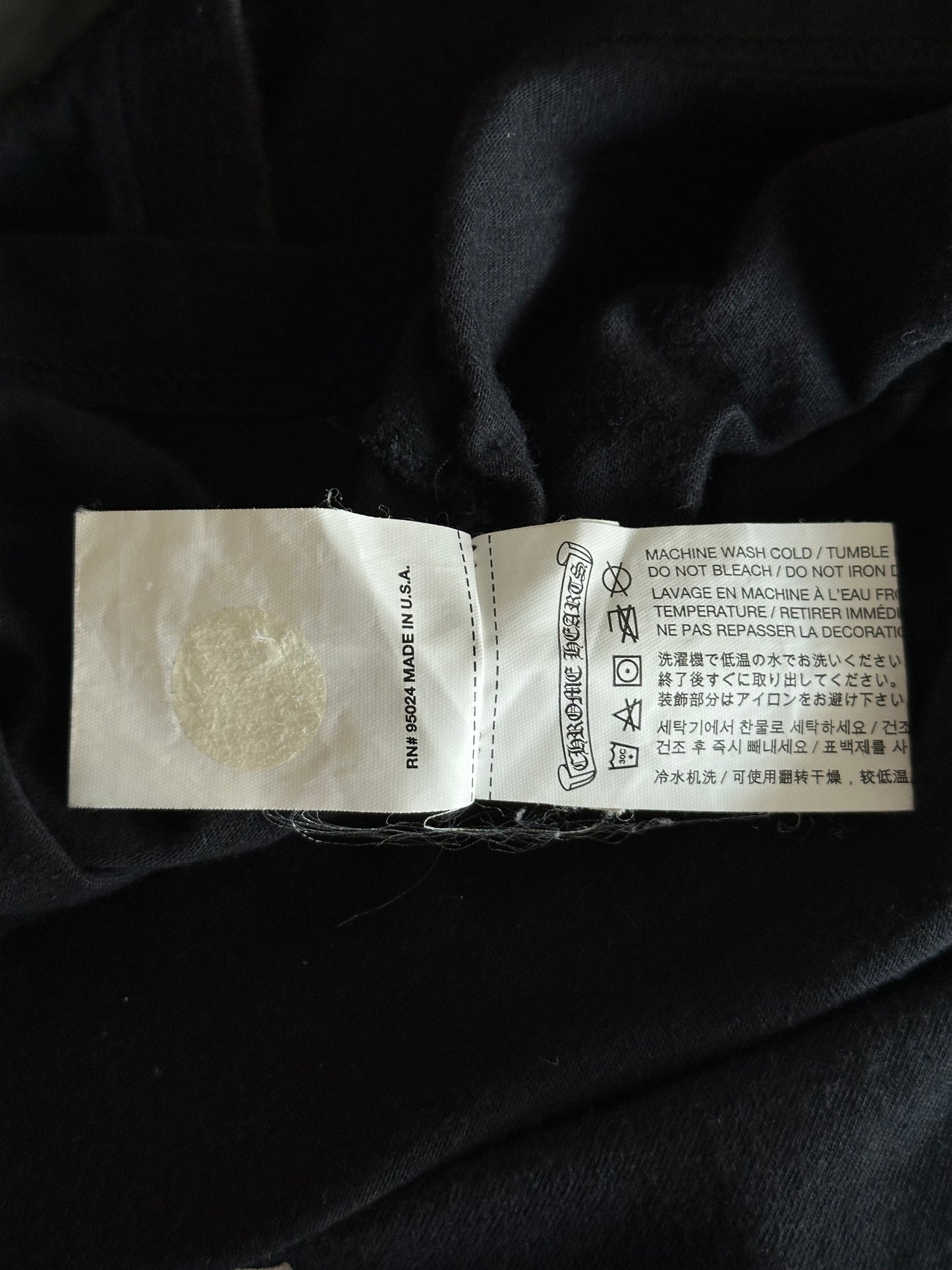 Chrome Hearts Black & White Triple Cross Logo T-Shirt