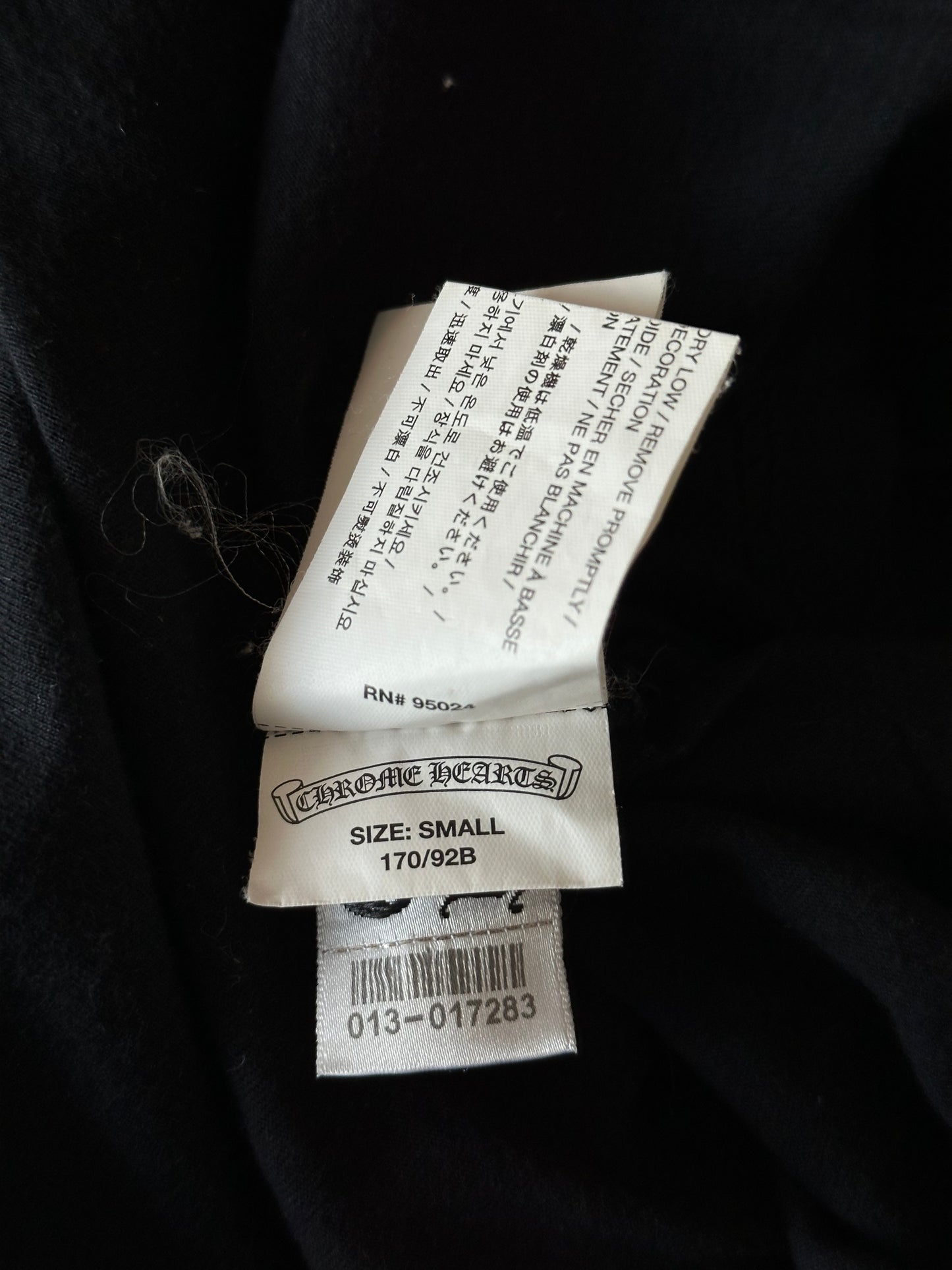 Chrome Hearts Black & White Triple Cross Logo T-Shirt