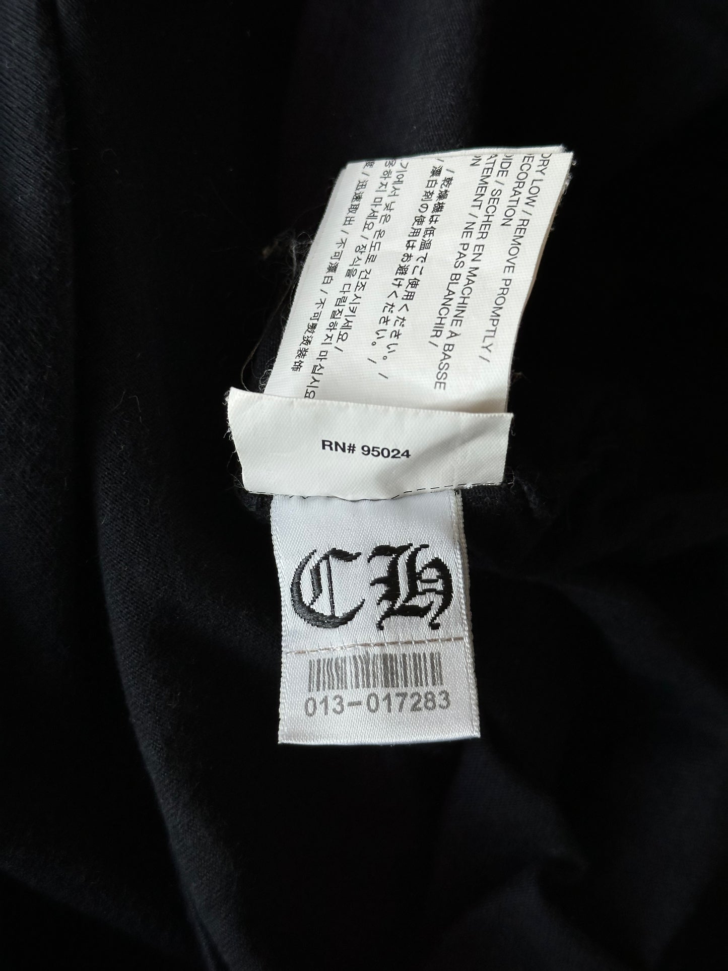 Chrome Hearts Black & White Triple Cross Logo T-Shirt