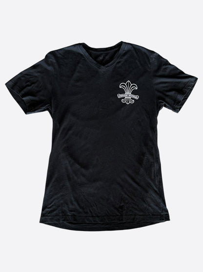Chrome Hearts Black & White Fleur Logo Women's T-Shirt