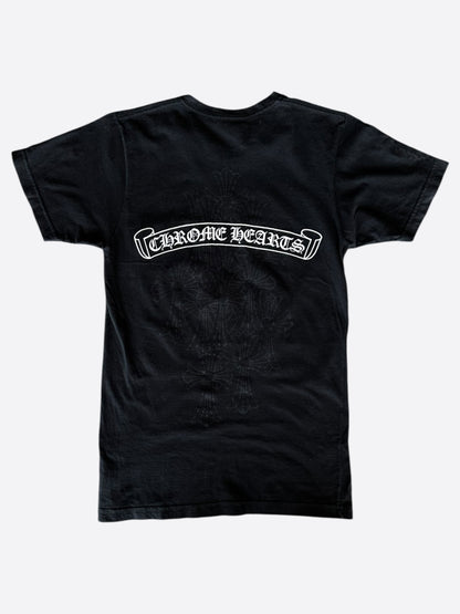 Chrome Hearts Black & White Cemetery Cross Logo T-Shirt