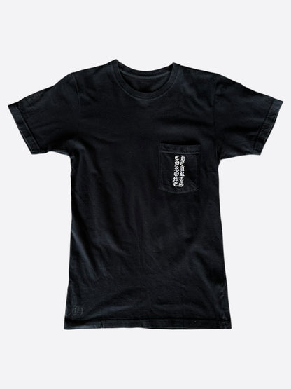 Chrome Hearts Black & White Cemetery Cross Logo T-Shirt