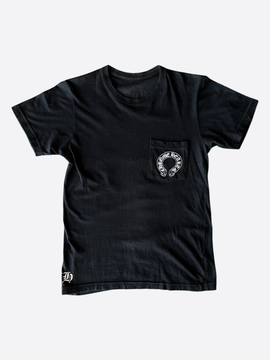 Chrome Hearts Black & White Malibu Cross Logo T-Shirt