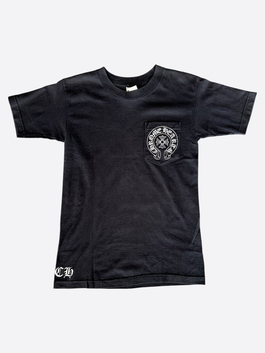 Chrome Hearts Black & White Los Angeles Horseshoe Logo T-Shirt