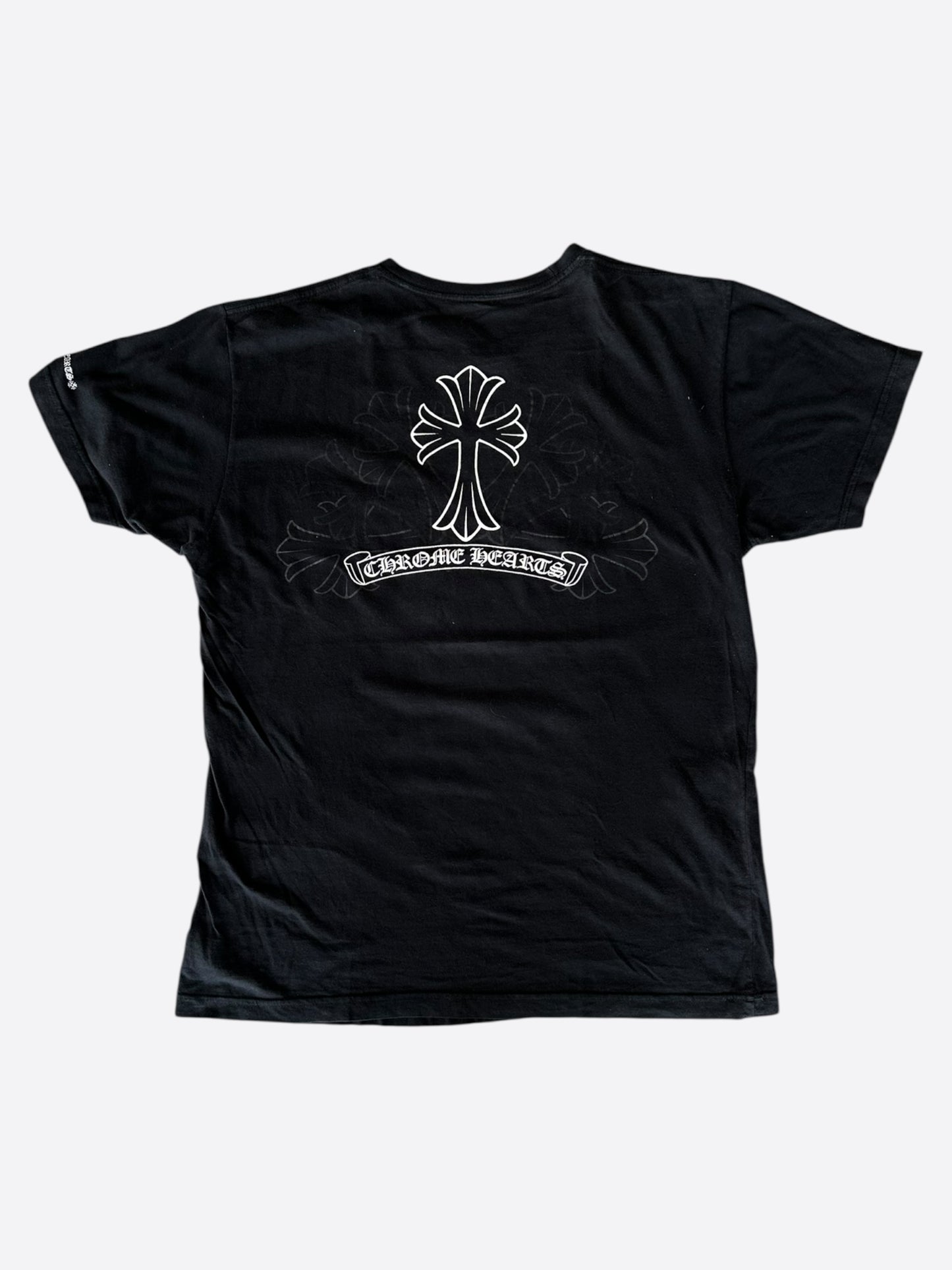 Chrome Hearts Black & White Cross Logo T-Shirt