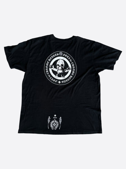 Chrome Hearts Black & White Foti Horseshoe Logo T-Shirt
