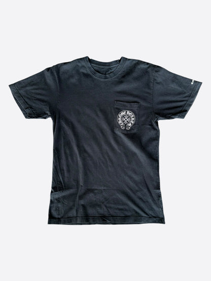 Chrome Hearts Black & White Horseshoe Logo T-Shirt