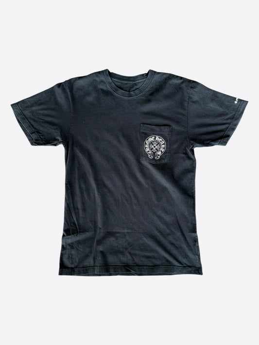 Chrome Hearts Black & White Horseshoe Logo T-Shirt