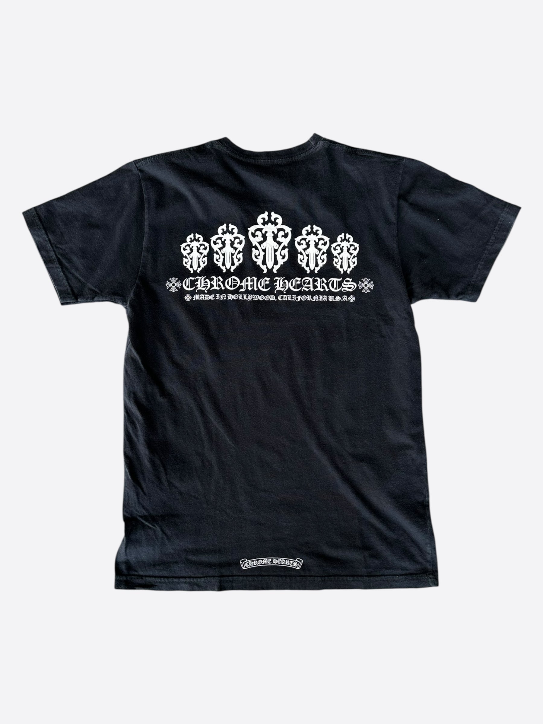 Chrome Hearts ブラック Tシャツ 100 CHROME HEARTS 新品正規品 クロムハーツ Tシャツ スクロール