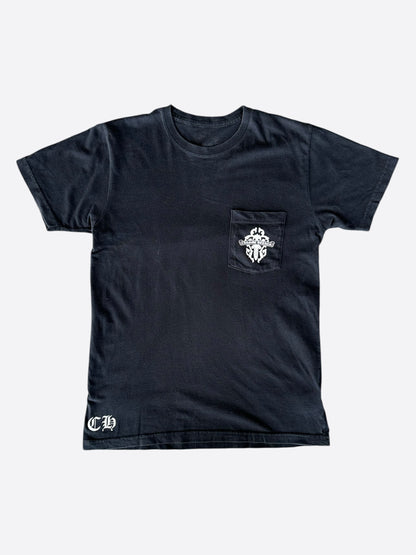 Chrome Hearts Black & White Fleur Logo T-Shirt