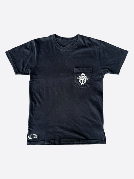 Chrome Hearts Black & White Fleur Logo T-Shirt