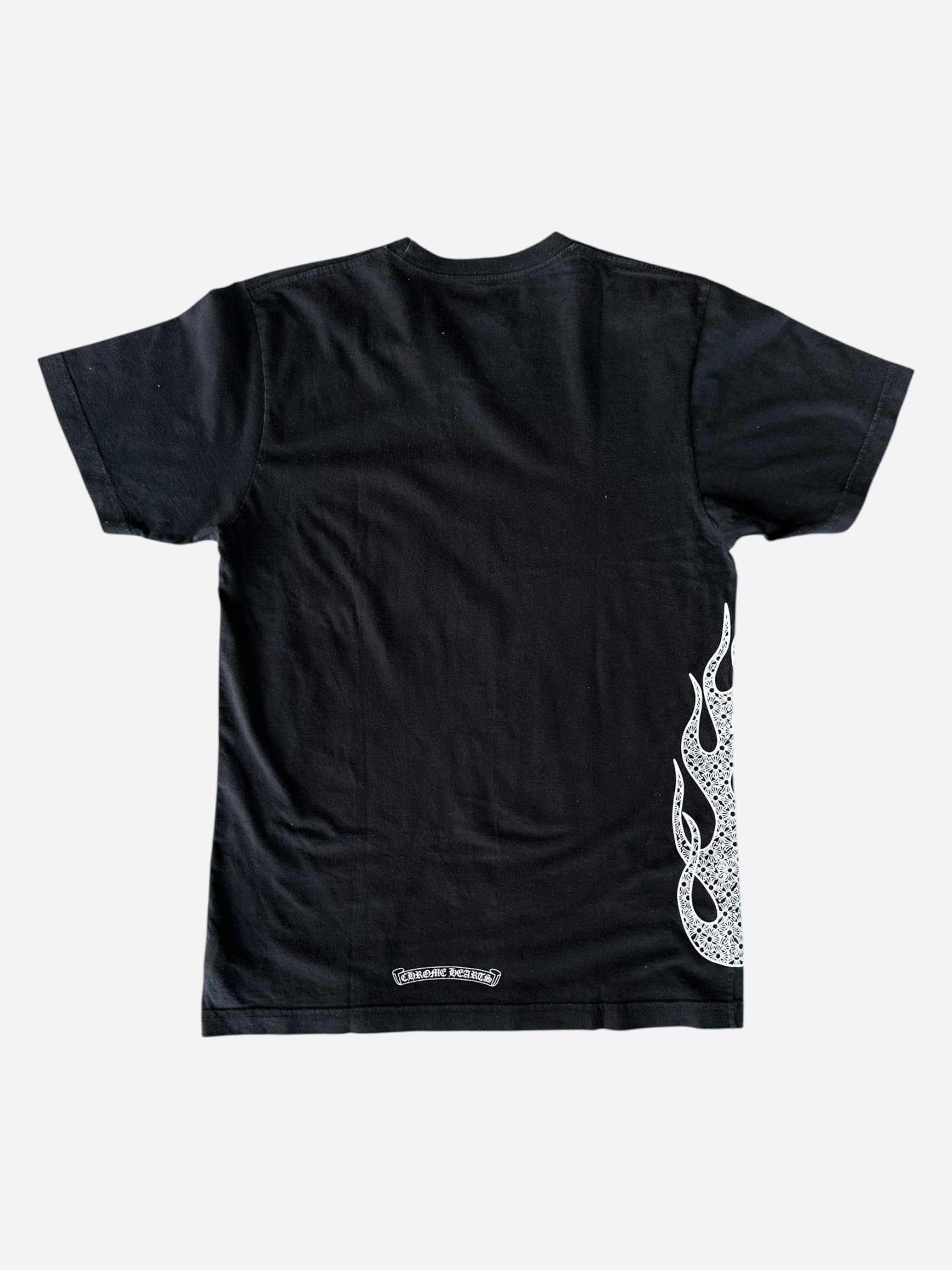 Chrome Hearts Black & Blue Neck Logo Longsleeve T-Shirt