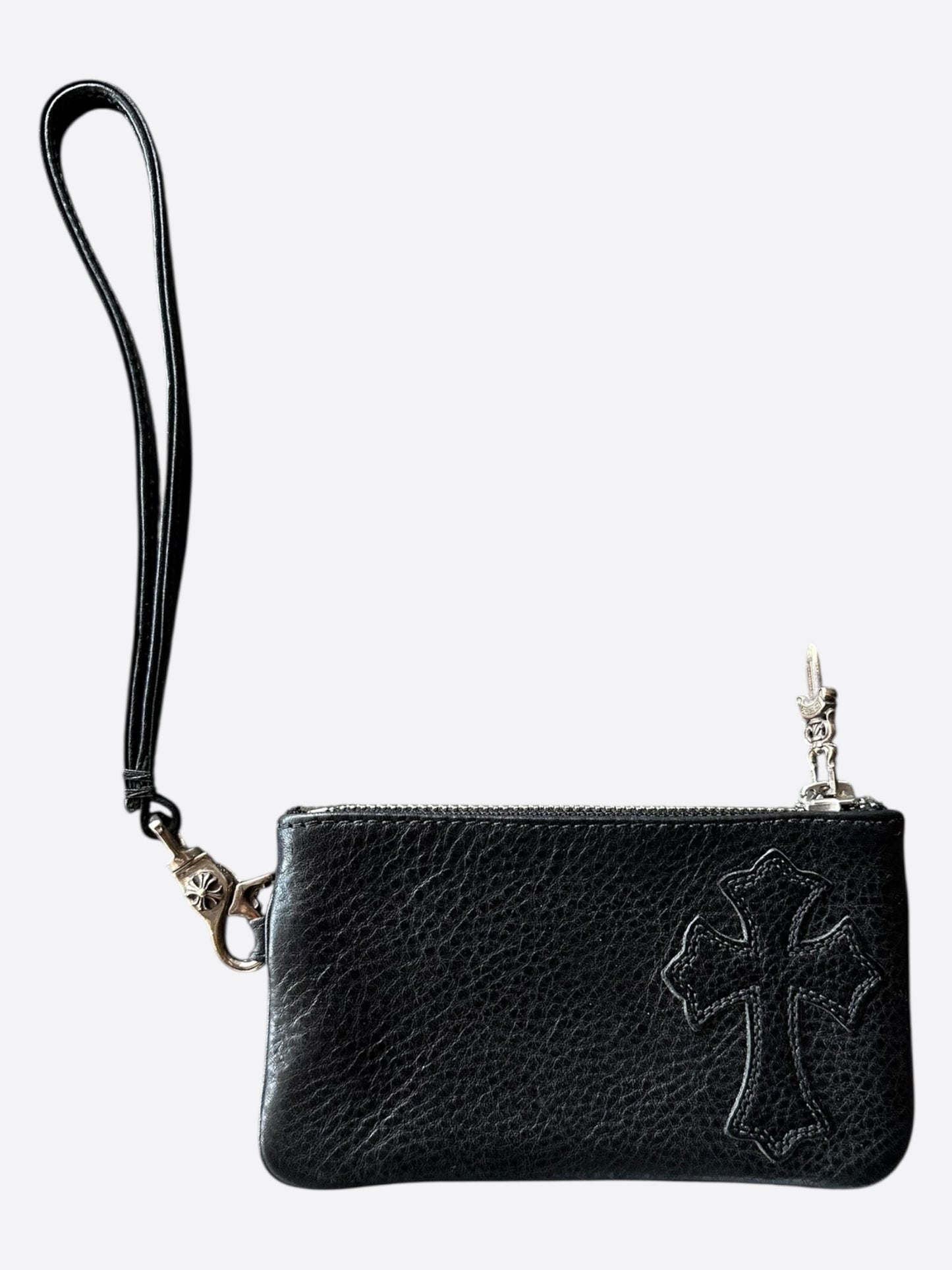 Chrome Hearts Black Cross Patch Loop Wallet