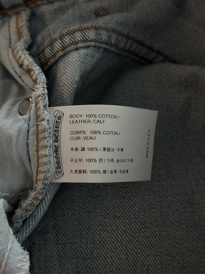 Chrome Hearts Levis Blue Cross Patch Stencil Jeans