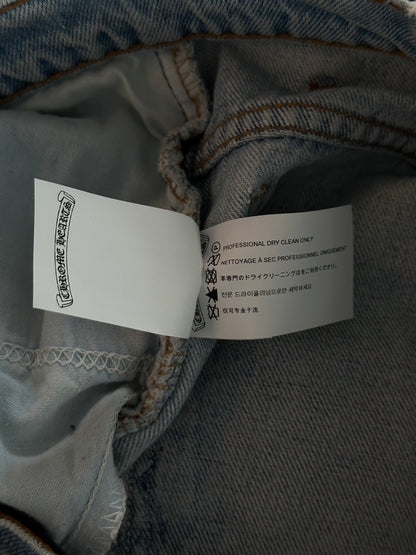 Chrome Hearts Levis Blue Cross Patch Stencil Jeans