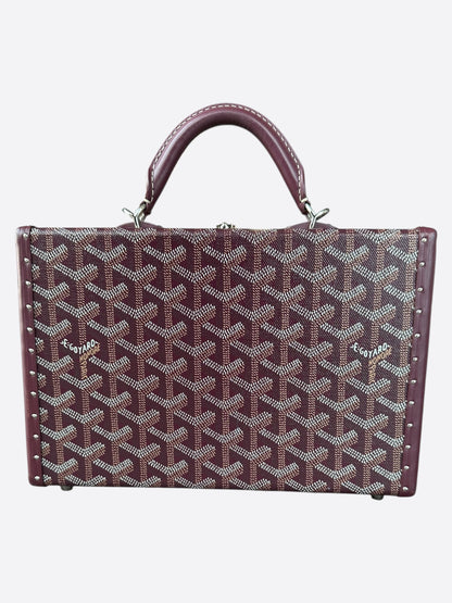 Goyard Burgundy Grand Hotel PM Trunk Bag