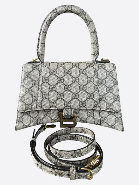 Balenciaga Gucci GG Monogram Hourglass Small Top Handle Bag
