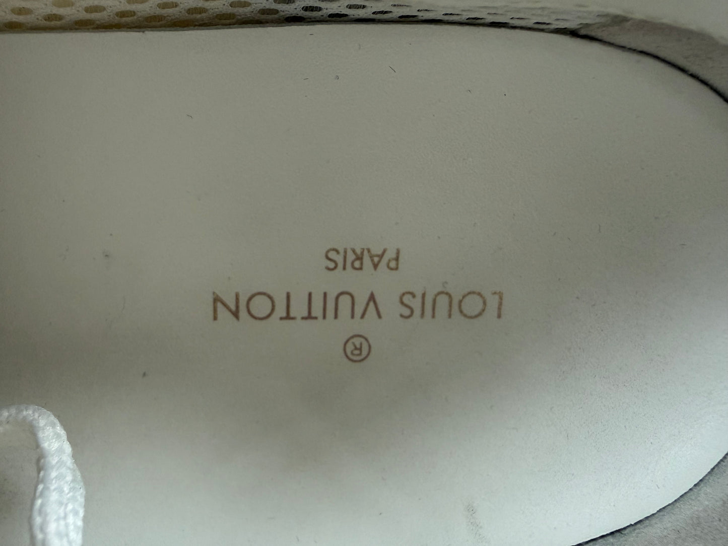 Louis Vuitton White & Silver Monogram Run Away Sneakers