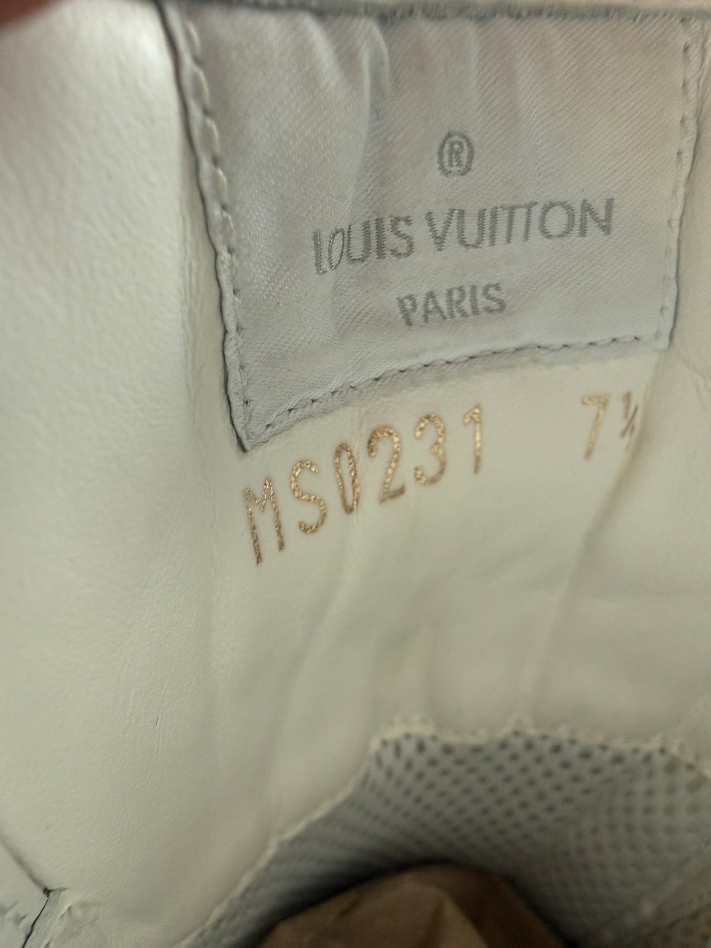 Louis Vuitton White & Silver Monogram Run Away Sneakers