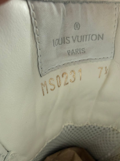 Louis Vuitton White & Silver Monogram Run Away Sneakers