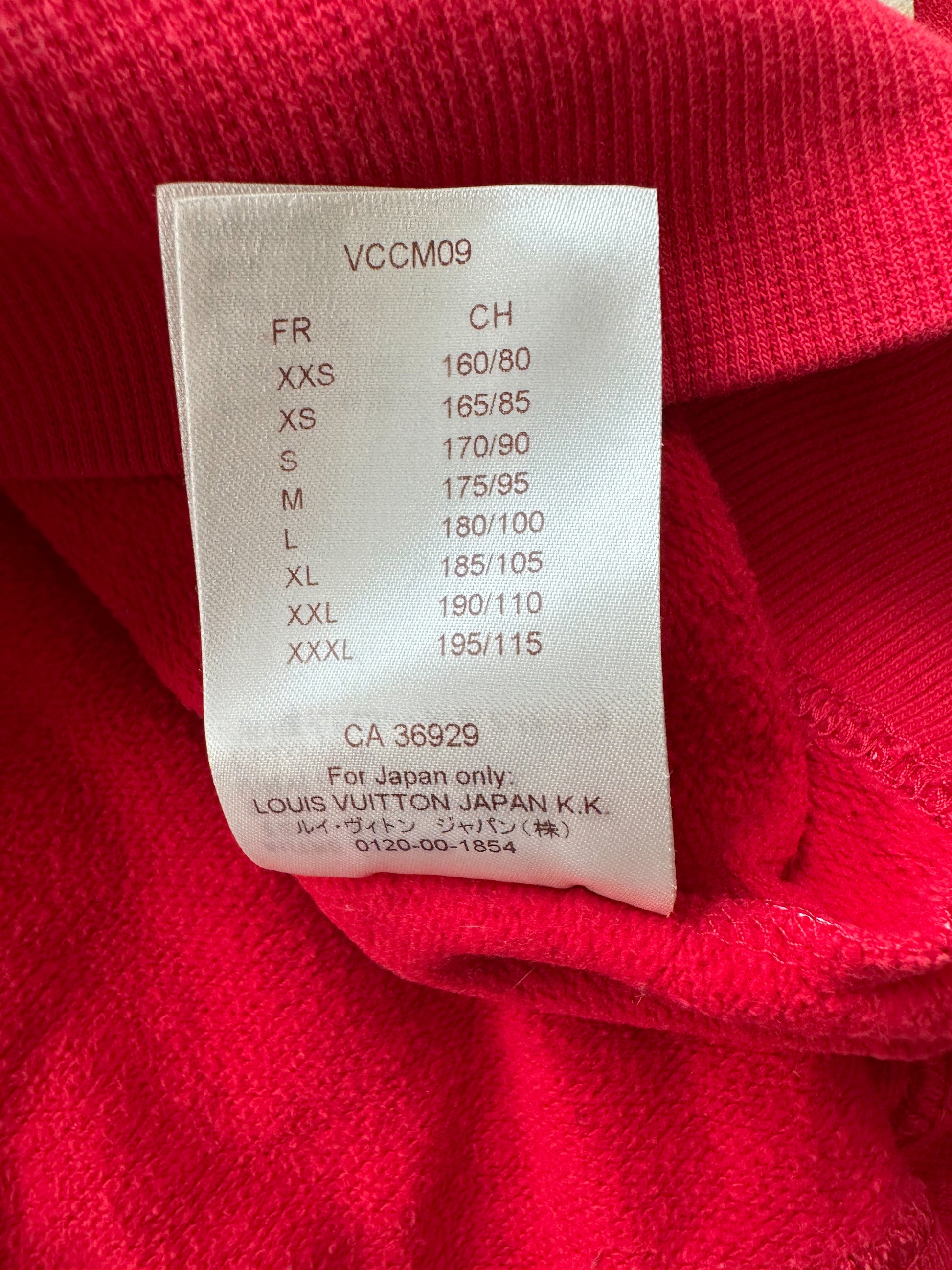 louis vuitton hoodie red