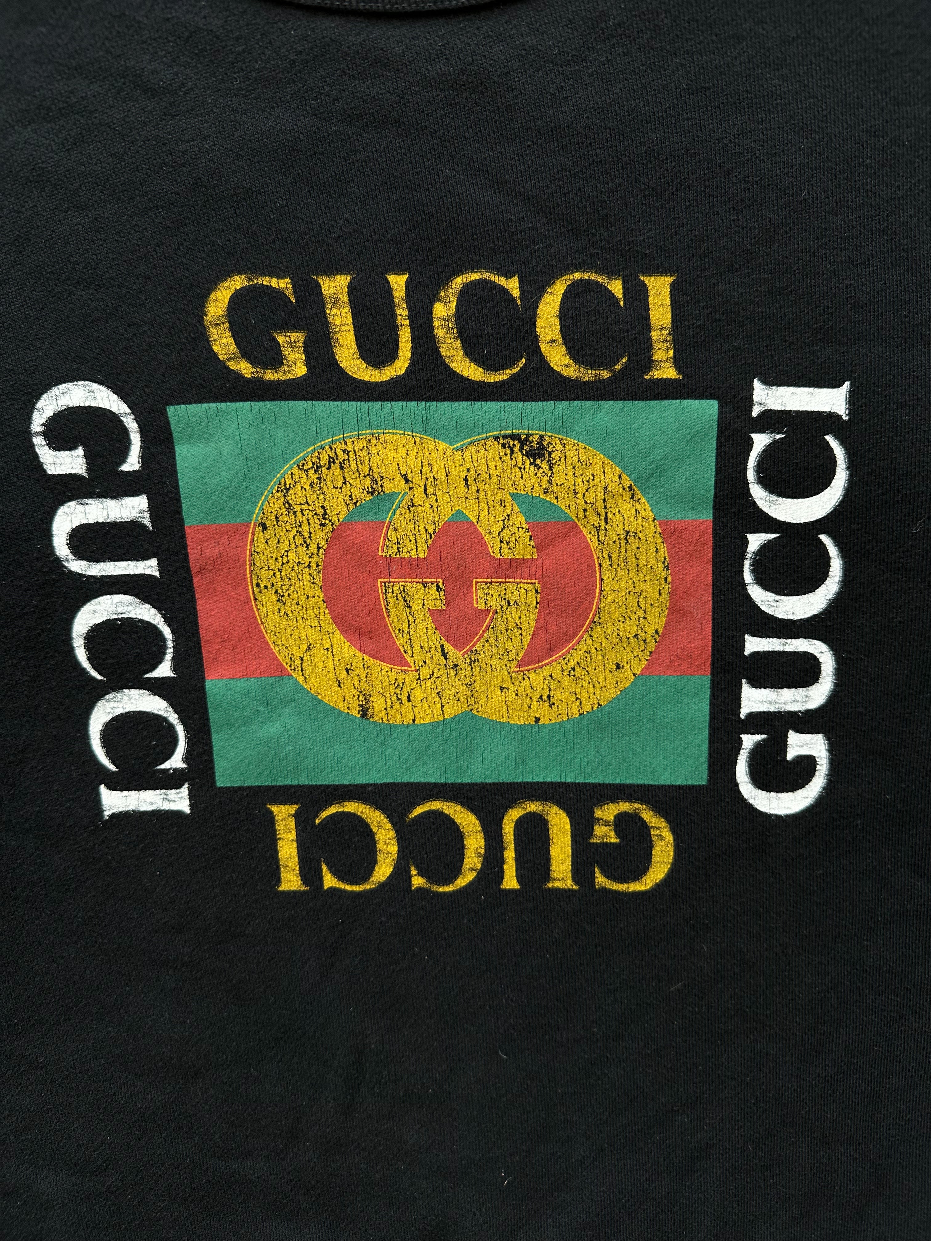 Gucci black sweater hot sale with logo