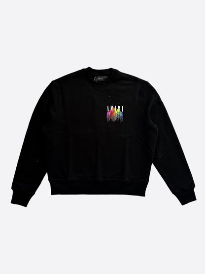 Amiri Black Multicolor MA Drip Logo Sweater