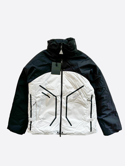 Moncler White & Black Bancera Puffer Jacket