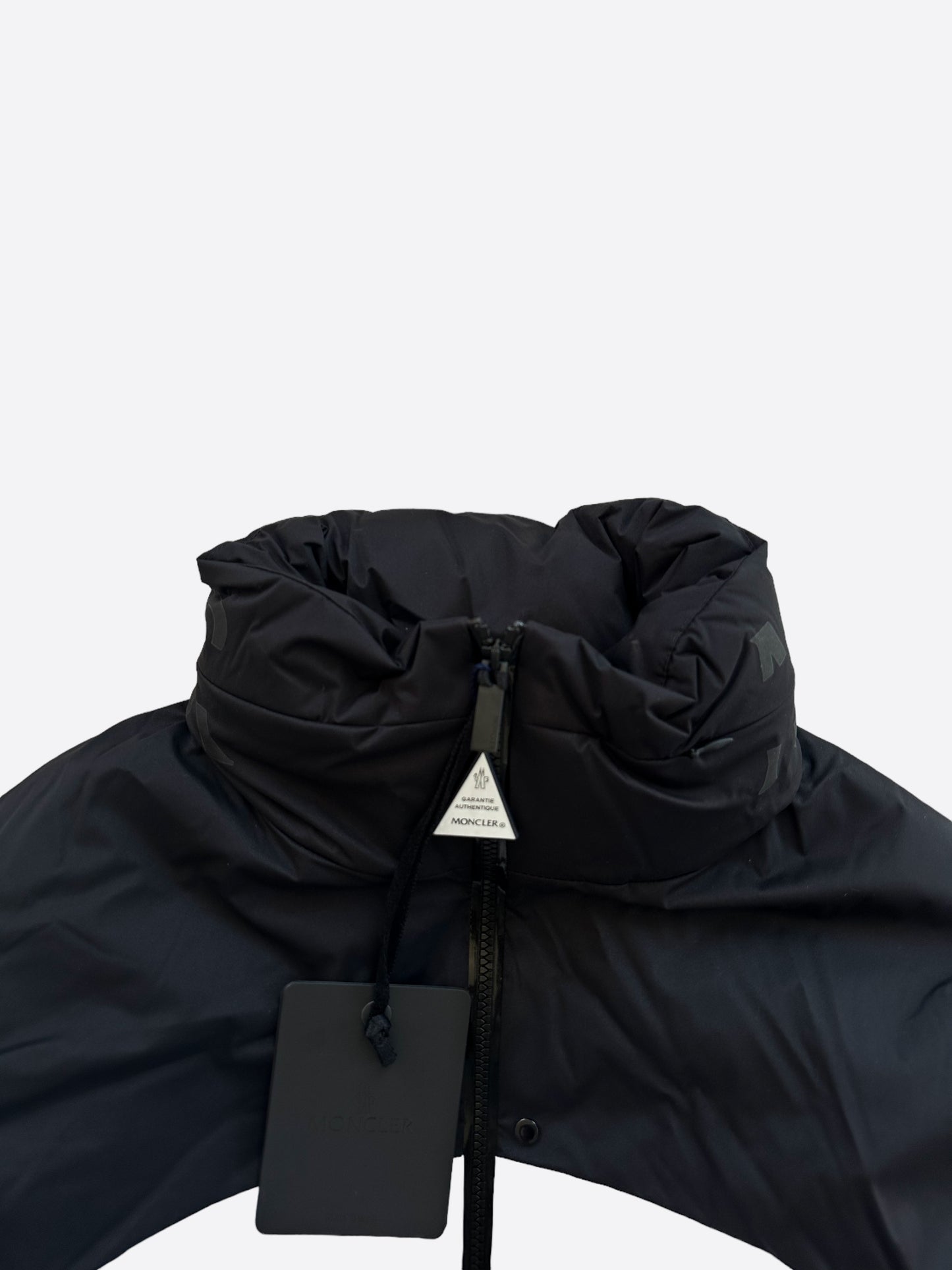 Moncler White & Black Bancera Puffer Jacket