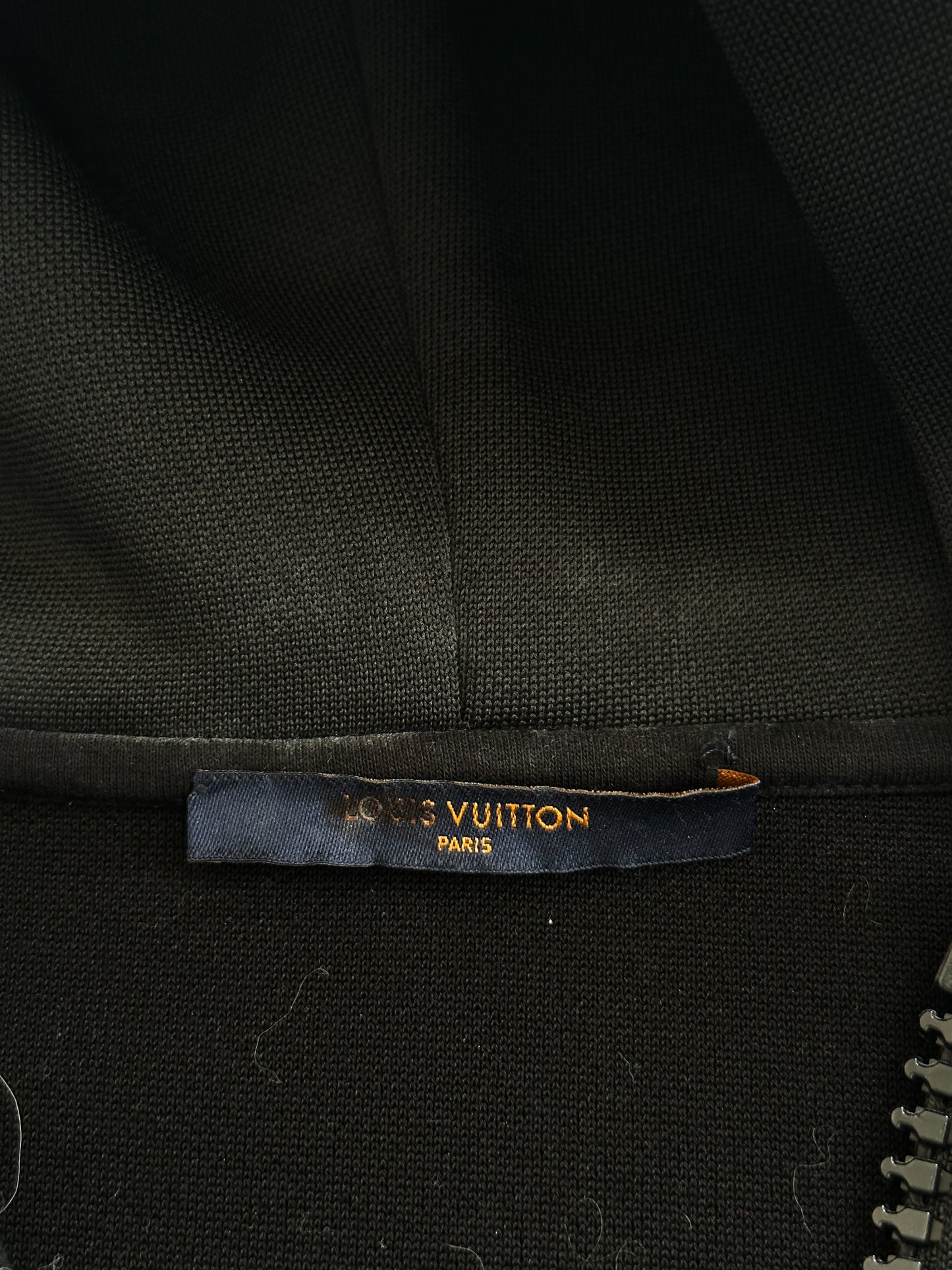 Louis Vuitton Black Oz Embroidered Zip Up Hoodie