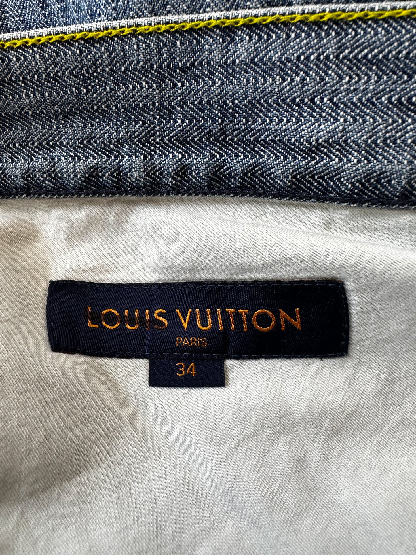 Louis Vuitton Blue Striped Jeans